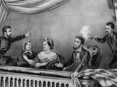 1865 Lincoln Assassination - Shot April 14 and died April 15, 1865